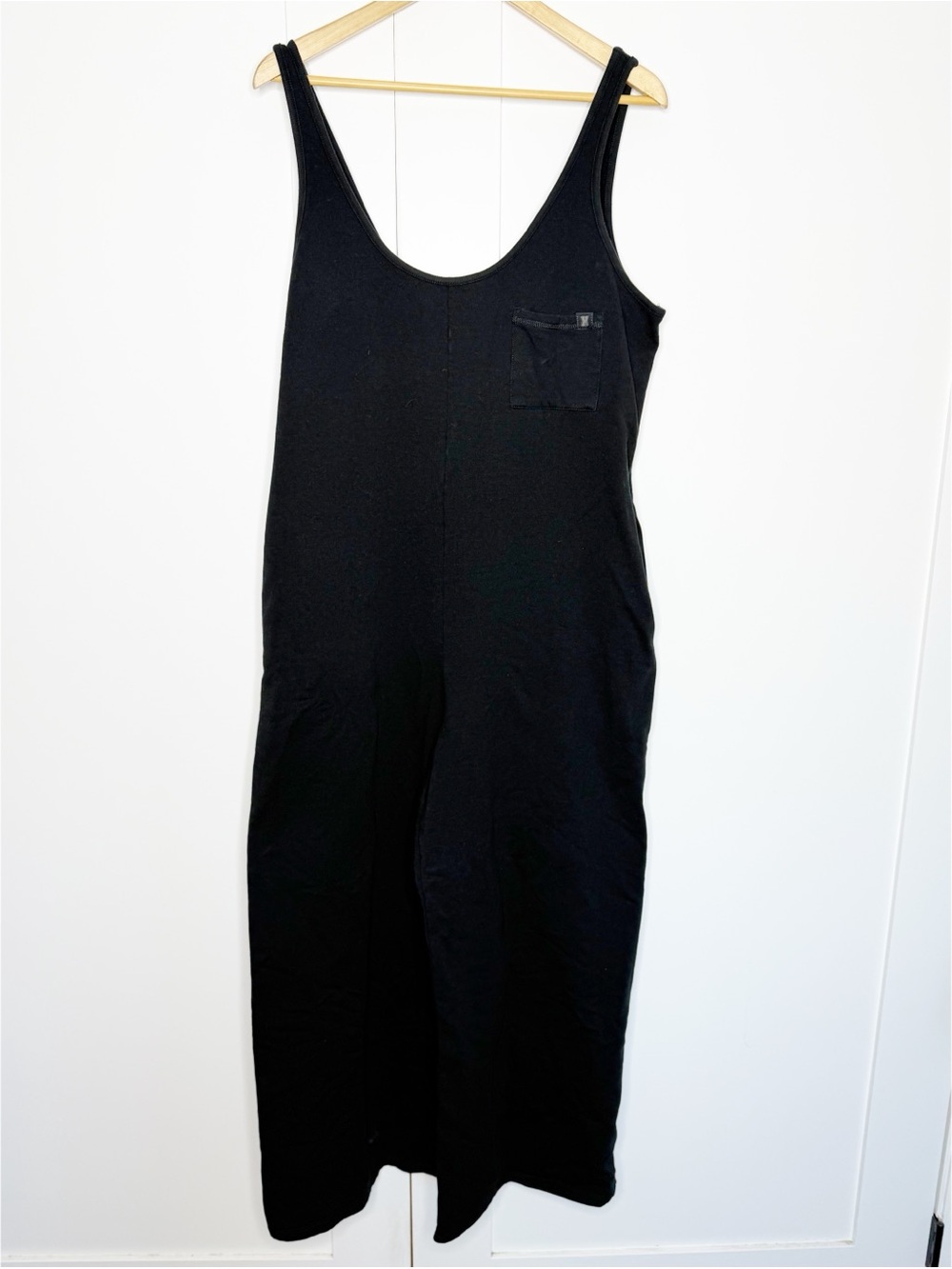 Savage x Fenty Essential Relaxed Jumpsuit Large 12-14 Black wide Leg Fleece - Picture 6 of 16